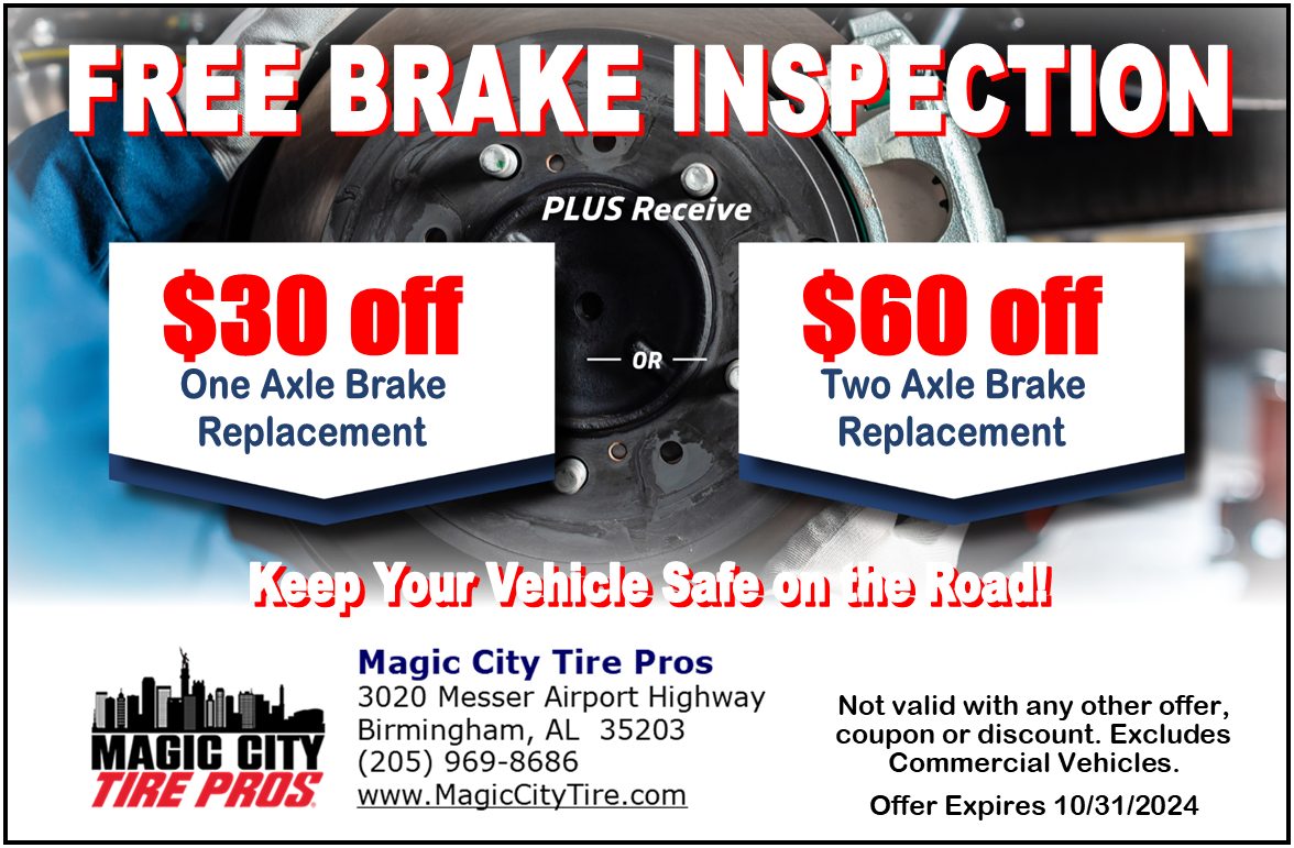 Free Brake Inspection special - Magic City Tire & Service